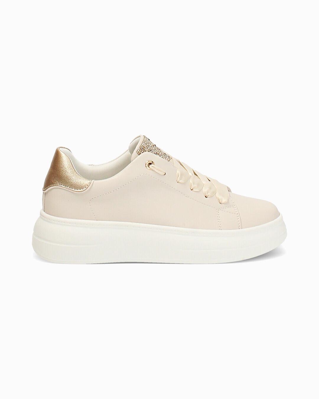 Sneakers beige tacco 5 cm
