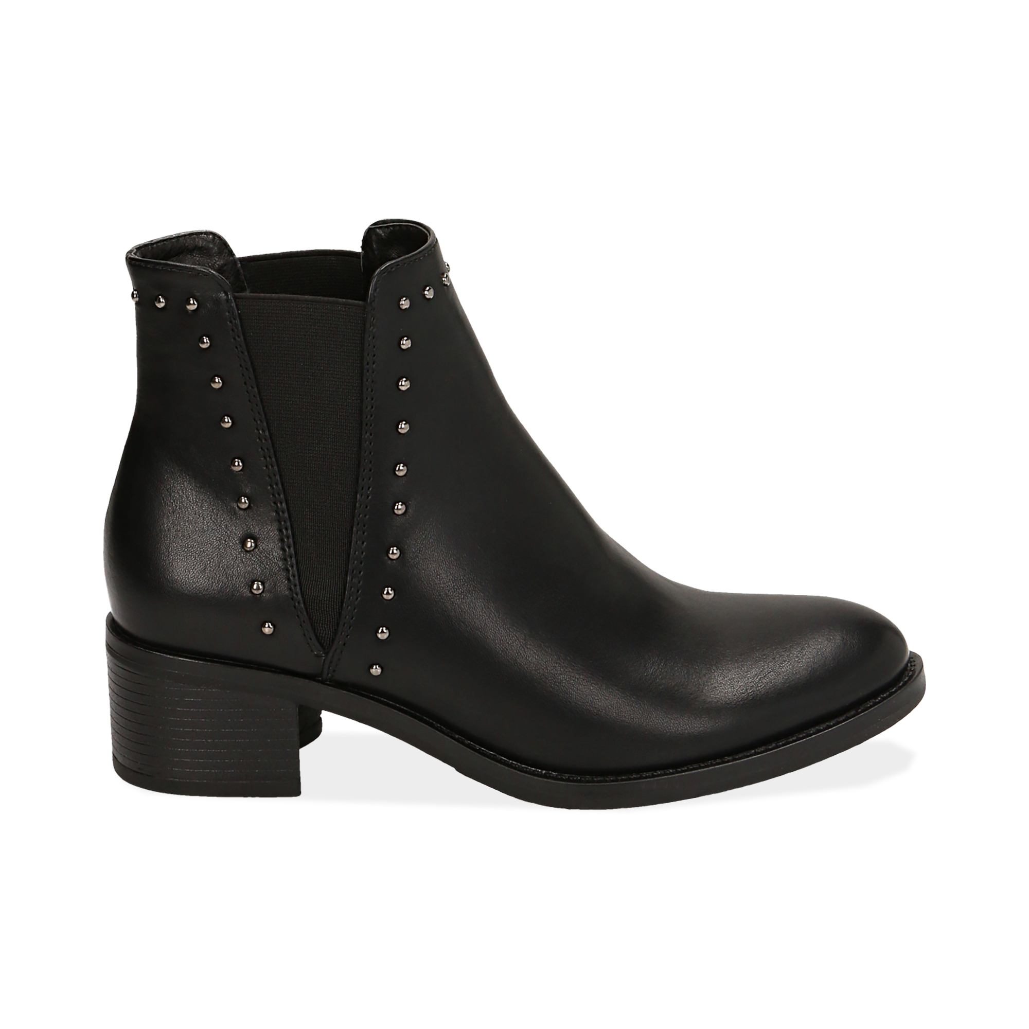 Botines Chelsea en color negro, tacón 5 cm | Primadonna Collection