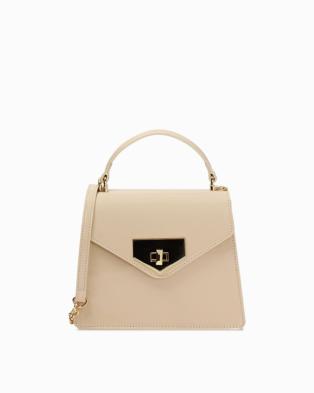 Mini bag beige con tracolla removibile