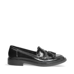Mocasines negros de charol para mujer, Primadonna, 26D532701NPNERO035, 001a