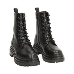 Anfibios negros con suela de goma y tacón de 5 cm, Primadonna, 260624905EPNERO035, 003 preview