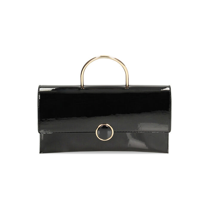 Pochette donna nera in vernice Primadonna Collection