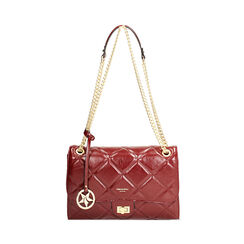 Borsa a tracolla bordeaux con dettagli matelassè, Primadonna, 265700586EUBORDUNI, 001 preview