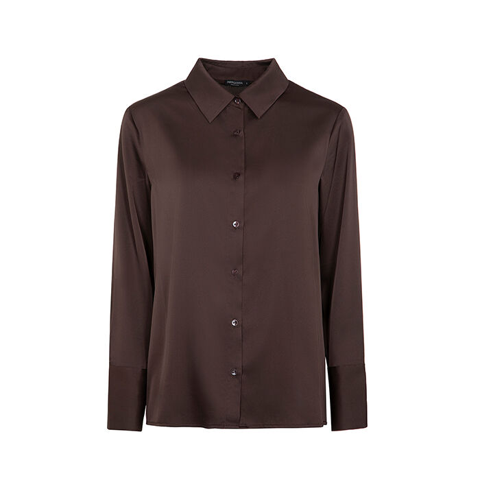 Camisa marr&oacute;n oscuro elegante, Primadonna, 27C924429TSMOROM