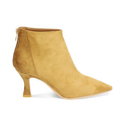 Tronchetti donna cognac in microfibra, tacco 7 cm, Primadonna, 253037036MFCOGN036, 001 preview