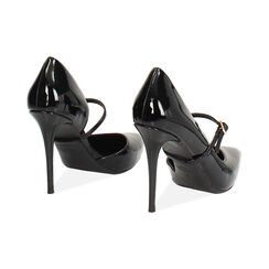 Sandalia abierta negra con tacón de 10 cm para un look audaz, Primadonna, 262130659VENERO035, 004 preview
