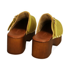 Clogs gialli in cavallino, tacco 6 cm , SPECIAL SALE, 194305215CWGIAL035, 003 preview