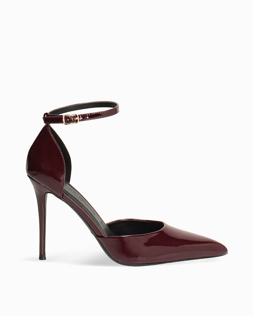 Escarpins bordeaux avec talon de 10 cm, BURGUNDY
