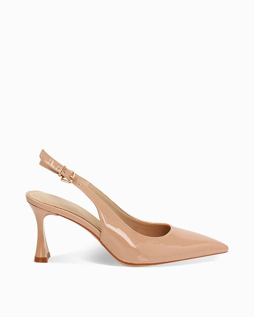 Zapato de sal&oacute;n nude tac&oacute;n 7,5 cm, NUDE