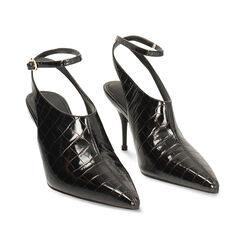 Décolleté slingback nere con tacco 8 cm da donna, Primadonna, 26M745103CCNERO035, 003 preview