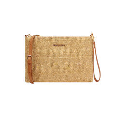Pochette femme beige en raphia, Primadonna, 255125738RFBEIGUNI, 001 preview