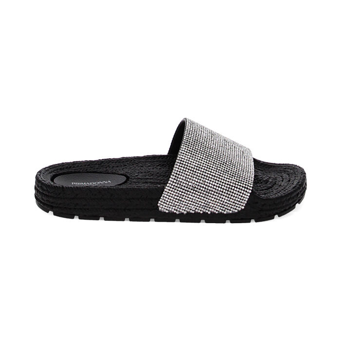 Sandalias de playa negras con piedras, Primadonna, 230920608ETNERO035