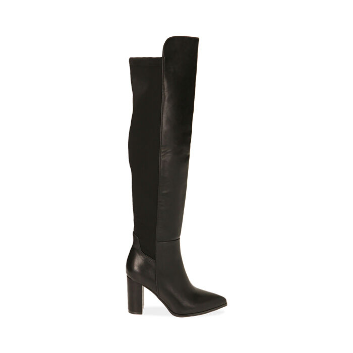 Bottes overknee noires Femme talon 8 5 cm Primadonna Collection