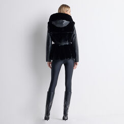 Cappotto nero con cintura, Primadonna, 228502310FUNEROL, 005 preview