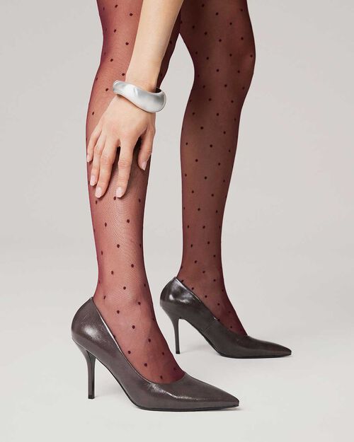 D&eacute;collet&eacute; grises talon 9 cm, GREY