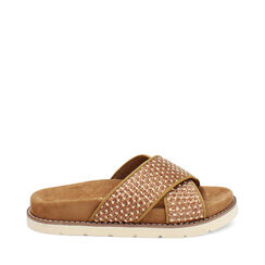 Sandali bassi donna marroni in raffia, Primadonna, 25P347702RFMARR036, 001a