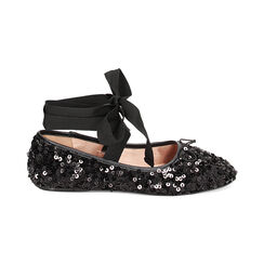 WOMEN SHOES BALLERINA PAILETTES NERO, Primadonna, 234930918PLNERO035, 001 preview