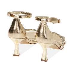 Sandali gioiello oro, tacco 7,5 cm, Primadonna, 214923473LMOROG035, 003 preview