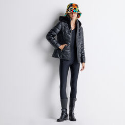 Piumino nero con cappuccio, Primadonna, 226521146EPNEROL, 004 preview