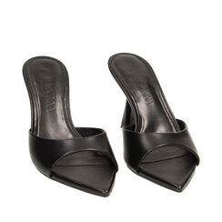 Mules Open Toe nere, tacco 8 cm, Primadonna, 234948301EPNERO035, 002a