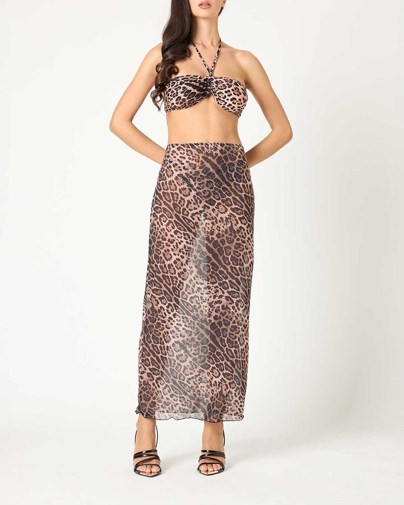 Cubrecostume mujer leopardo marr&oacute;n de tela image number null