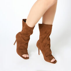 Botines mujer coñac en microfibra, Primadonna, 254971901MFCOGN035, 002a