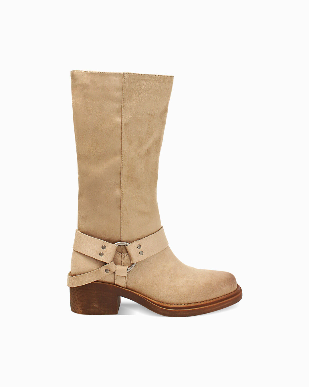 Biker taupe tacco 5 cm