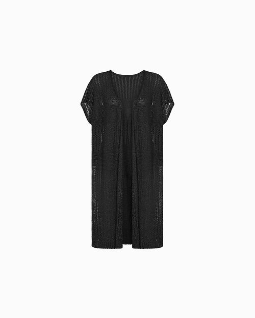 ROPA PONCHO TEJIDO NERO, BLACK