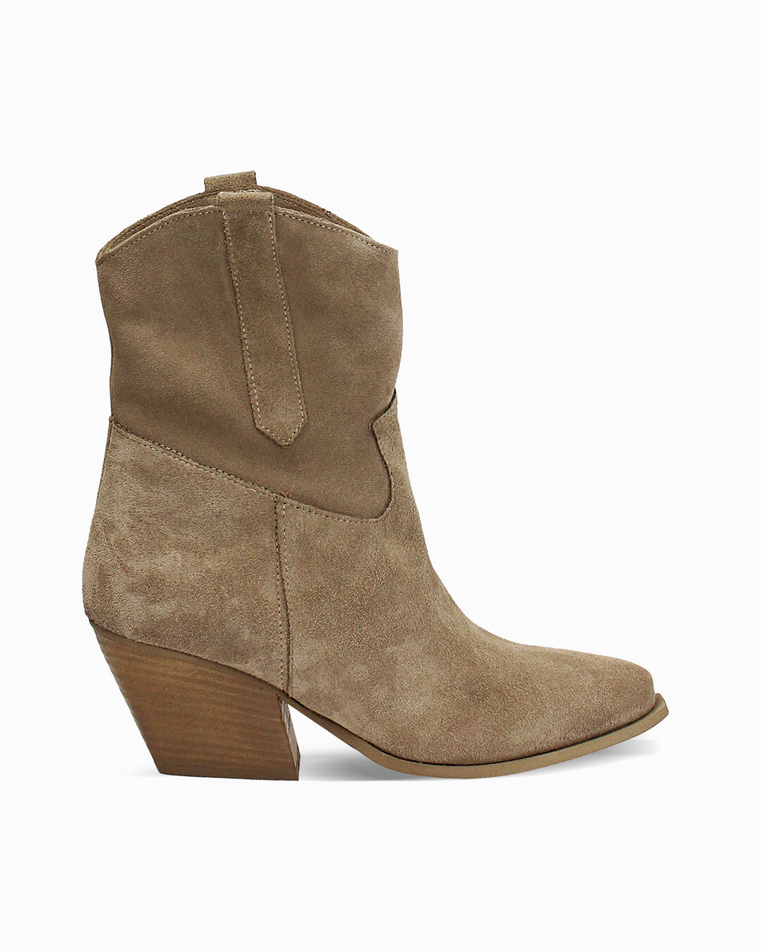 Tronchetti texani in camoscio beige