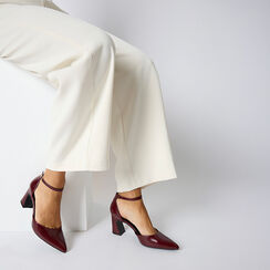 Décolleté open shank bordeaux con tacco di 7,3 cm, Primadonna, 264909512EUBORD035, 002a