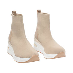 Slip on femme beige en tissu, Primadonna, 252822812TSBEIG035, 003 preview
