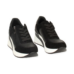 Sneakers à paillettes noires, Primadonna, 242812140SGNERO036, 002 preview