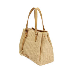 Sac à main femme beige en raphia, Primadonna, 255700532RFBEIGUNI, 003 preview