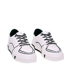 Sneakers bianco-nero, Primadonna, 230111302EPBINE035, 002a