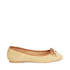 Ballerine donna biege in raffia, Primadonna, 254986979RFBEIG035, 001a