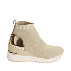 Slip-on oro, zeppa 7 cm, 217516533TSOROG035, 001a