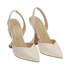 Slingback panna, tacco 10,5 cm , Primadonna, 172190572EPPANN036, 002a
