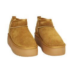 Stivaletti platform camel in camoscio, Primadonna, 22N801251CMCAME035, 002 preview