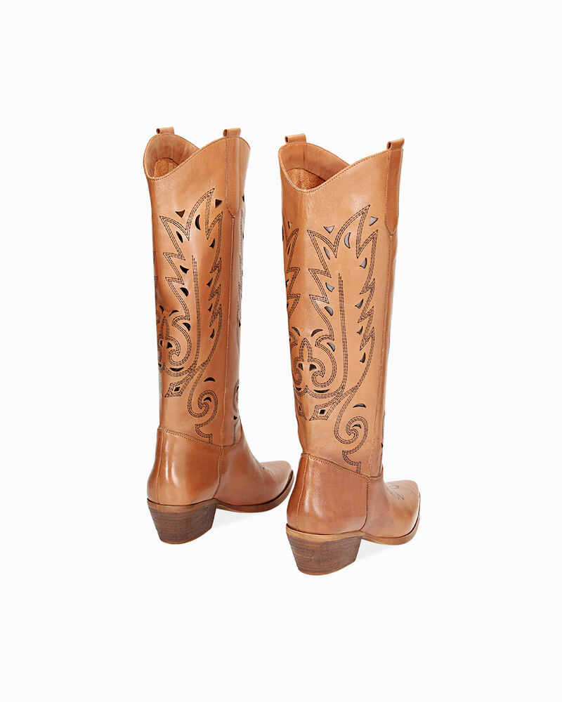Bottes texanes cognac en cuir image number null