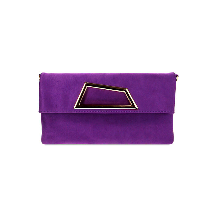 Pochette viola in microfibra, Primadonna, 225135993MFVIOLUNI