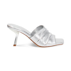 Mules open toe femme argent en laminé, Primadonna, 252137811LMARGE035, 001 preview