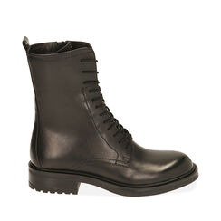 Anfibi classici neri in pelle, Primadonna, 20N406606PENERO036, 001a