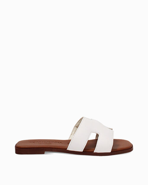 Sandali bassi bianchi eleganti, WHITE