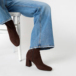 Tronchetti testa di moro con tacco largo, altro 7,5 cm, Primadonna, 264943701MFMORO036, 002 preview
