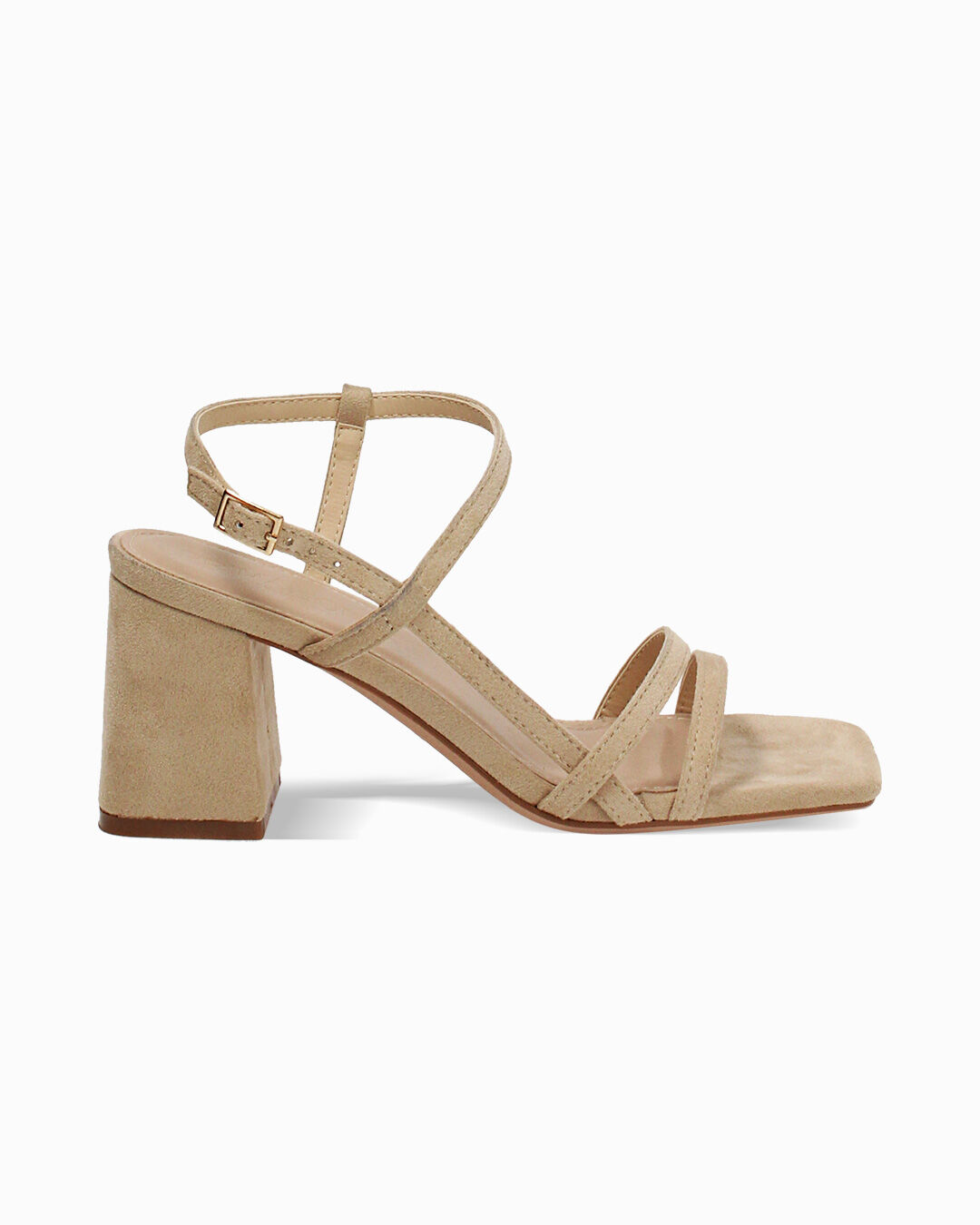 Sandali beige con tacco 6 cm