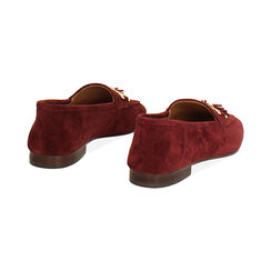 Mocasines burdeos de gamuza con suela de goma, Primadonna, 26N108006CMBORD036, 004 preview
