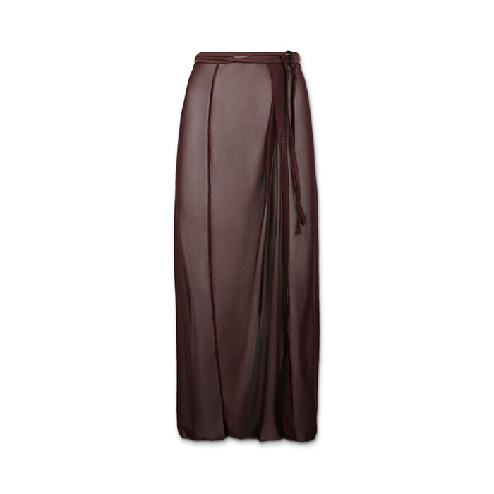 Cover-up para mujer marrón oscuro en tejido, Primadonna, 25L504444TSMOROUNI
