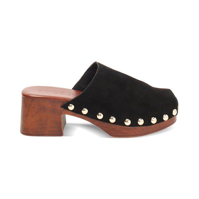 Zuecos negros tac&oacute;n 6 cm, Primadonna, 274907001MFNERO035
