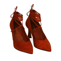 Décolleté con cordones oxido en micorfibra, tacón 8 cm, Special Price, 18L403355MFRUGG035, 002a