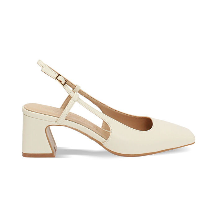 D&eacute;collet&eacute; panna tacco 6 cm, Primadonna, 272100420EPPANN035